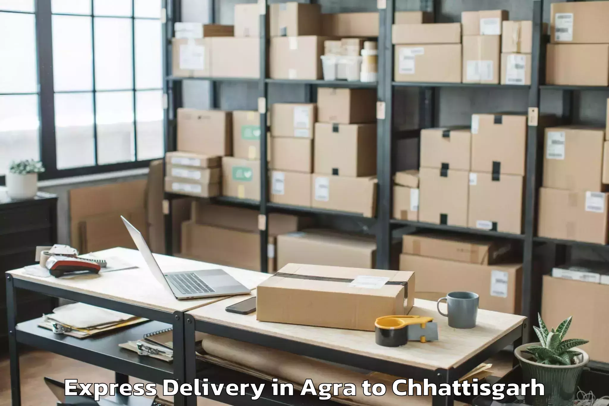 Leading Agra to Chirimiri Express Delivery Provider